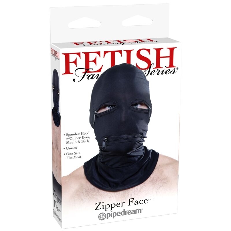 FETISH FANTASY SERIES - KAPUZE MIT SCHWARZEM REISSVERSCHLUSS
