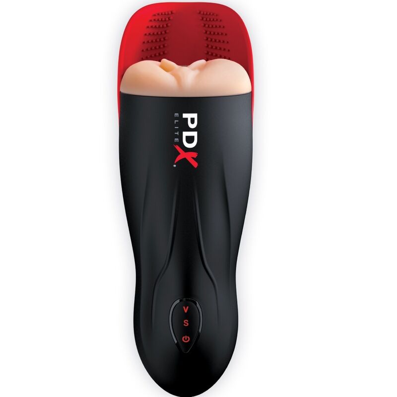 PDX ELITE - STROKER FUCK-O-MATIC DOPPELT VIBRIERENDER PENIS- UND HODENSACKRING