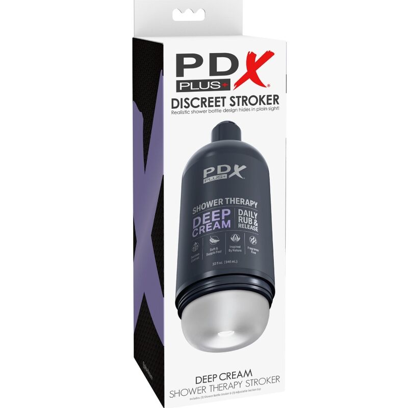 PDX PLUS - DISKRÈTER STROKER MASTURBATOR DEEP CREAM SHAMPOO-FLASCHEN-DESIGN