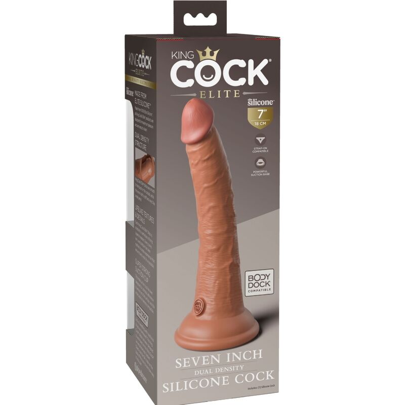 KING COCK - GODE VENTOUSE RÉALISTE 17.8 CM