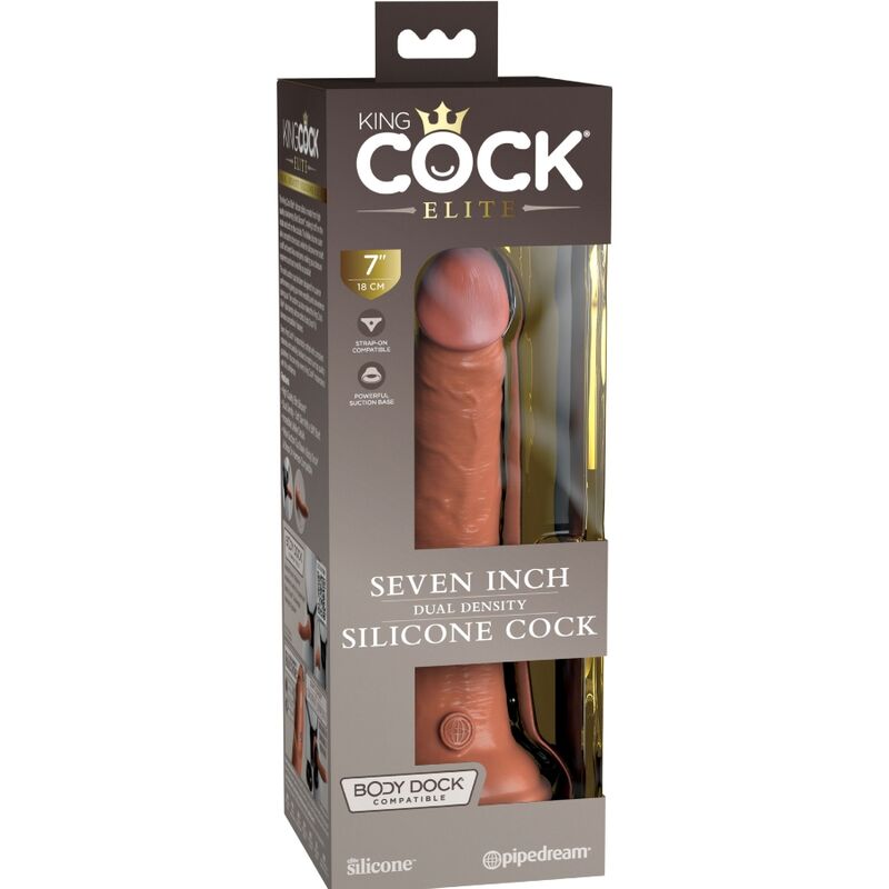 KING COCK - GODE VENTOUSE RÉALISTE 17.8 CM