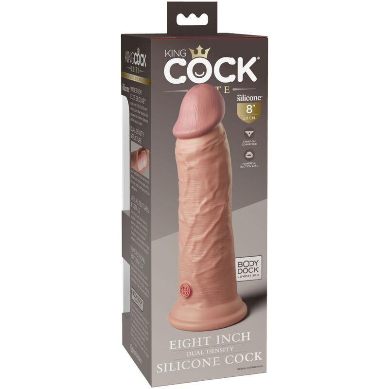 KING COCK - GODE VENTOUSE RÉALISTE 20.3 CM