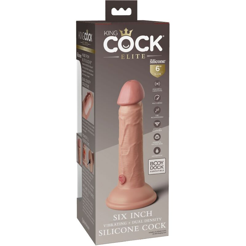KING COCK - GODE VENTOUSE VIBRANT 15.2 CM