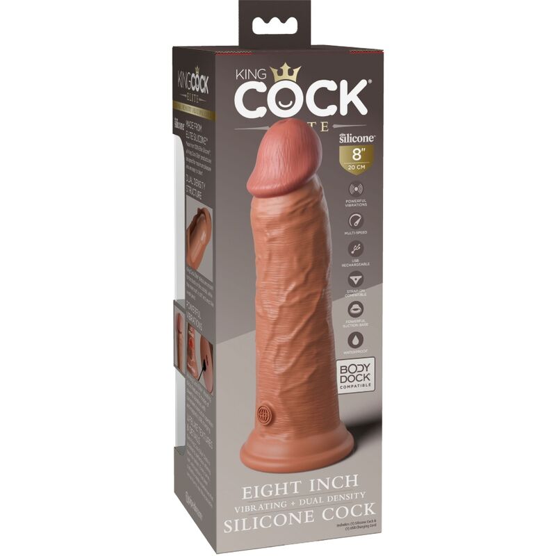 KING COCK - GODE VENTOUSE VIBRANT 20.3 CM