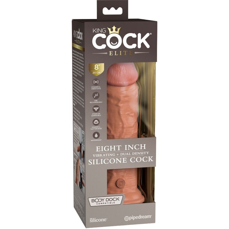 KING COCK - GODE VENTOUSE VIBRANT 20.3 CM