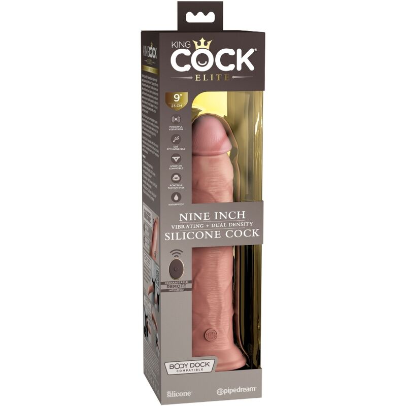 KING COCK - GODE VENTOUSE VIBRANT & TÉLÉCOMMANDER 23 CM