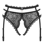 OBSESSIVE - PEARLOVE PORTE JARRETELLES NOIR XS/S
