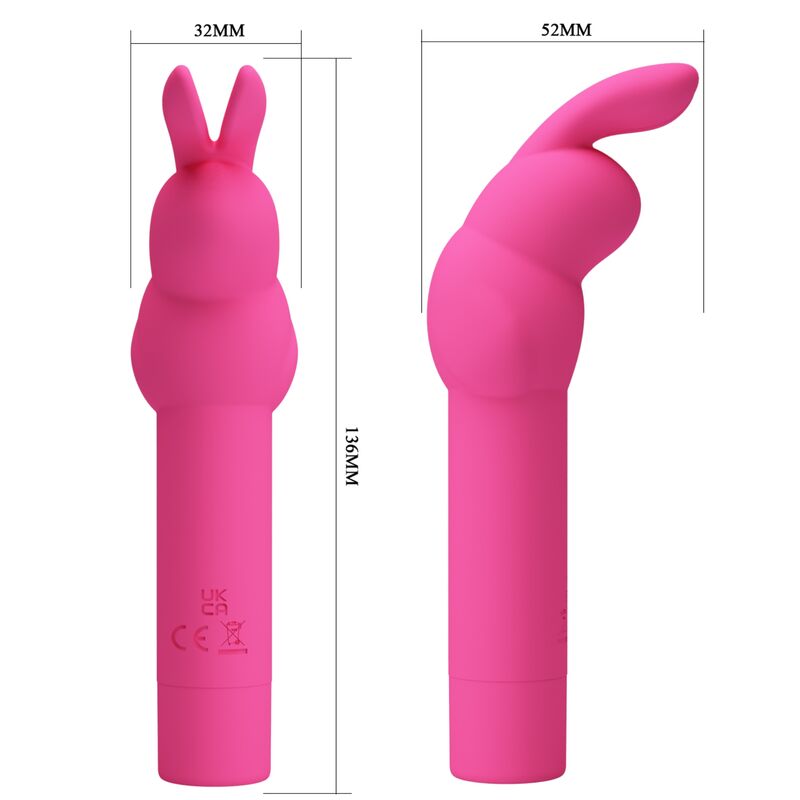 PRETTY LOVE - VIBRATOR AUS SILIKON GERARDO FUSCHIA RABBIT