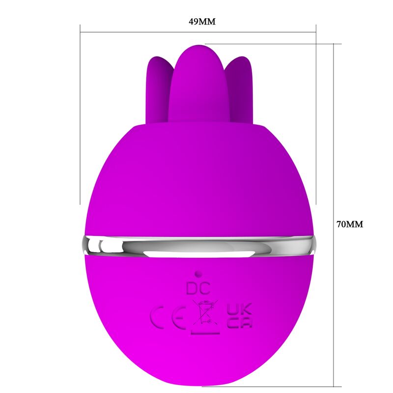 PRETTY LOVE – VIBRATOR RUND AUS SILIKON GEMINI BALL VIOLETT