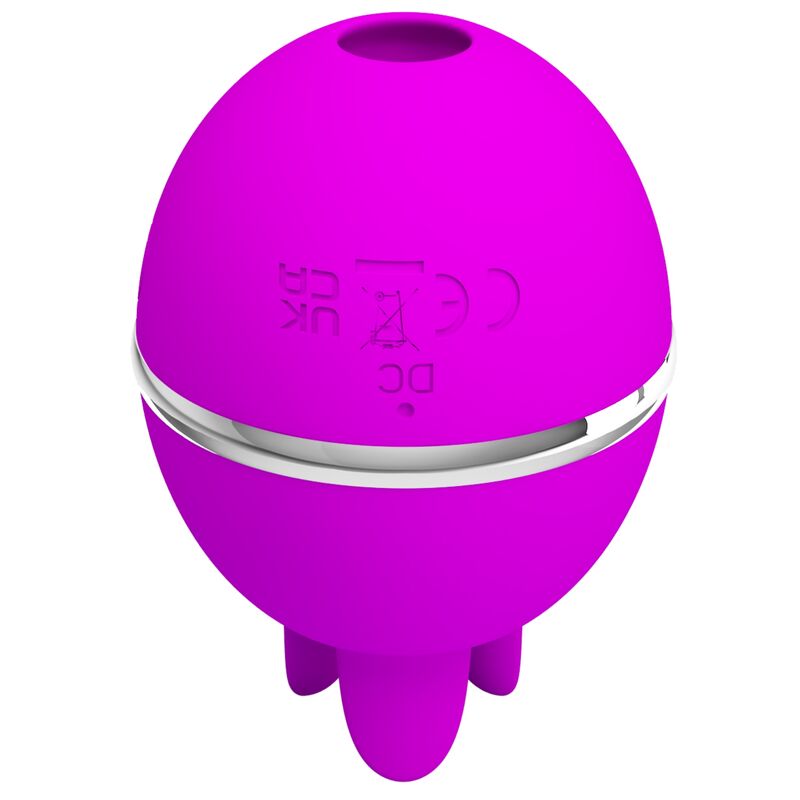 PRETTY LOVE – VIBRATOR RUND AUS SILIKON GEMINI BALL VIOLETT