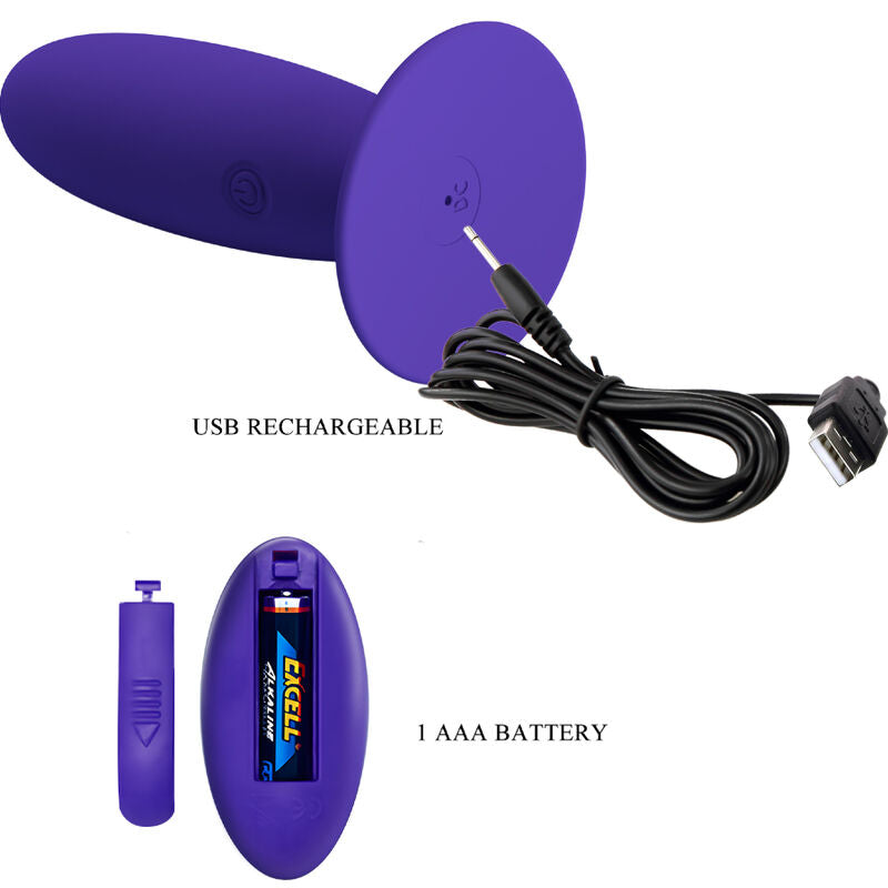 PRETTY LOVE - ANUSVIBRATOR YOUTH PLUG FERNBEDIENUNG VIOLETT