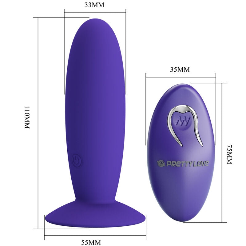 PRETTY LOVE - ANUSVIBRATOR YOUTH PLUG FERNBEDIENUNG VIOLETT