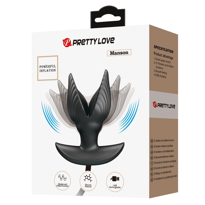 PRETTY LOVE - AUFBLASBARER UND WIEDERAUFLADBARER ANALPLUG