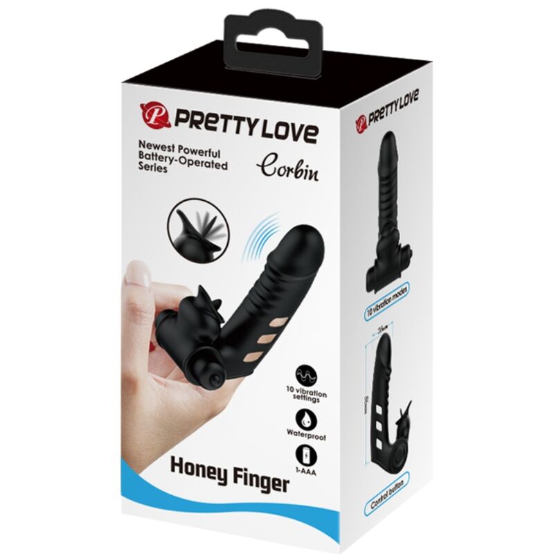 PRETTY LOVE - VIBRIERENDER FINGERAUFSATZ CORBIN SCHWARZ