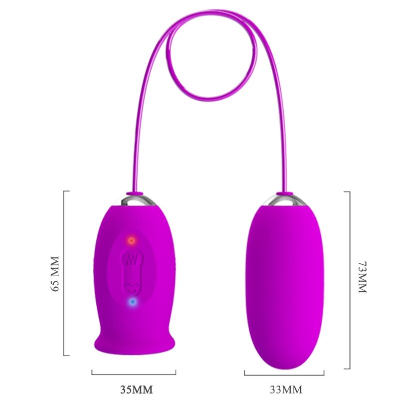 PRETTY LOVE - WIEDERAUFLADBARER VIBRATOR DAISY DUAL EGG VIOLETT