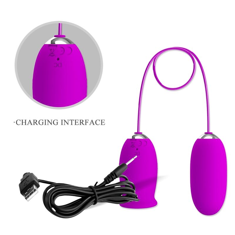 PRETTY LOVE - WIEDERAUFLADBARER VIBRATOR DAISY DUAL EGG VIOLETT