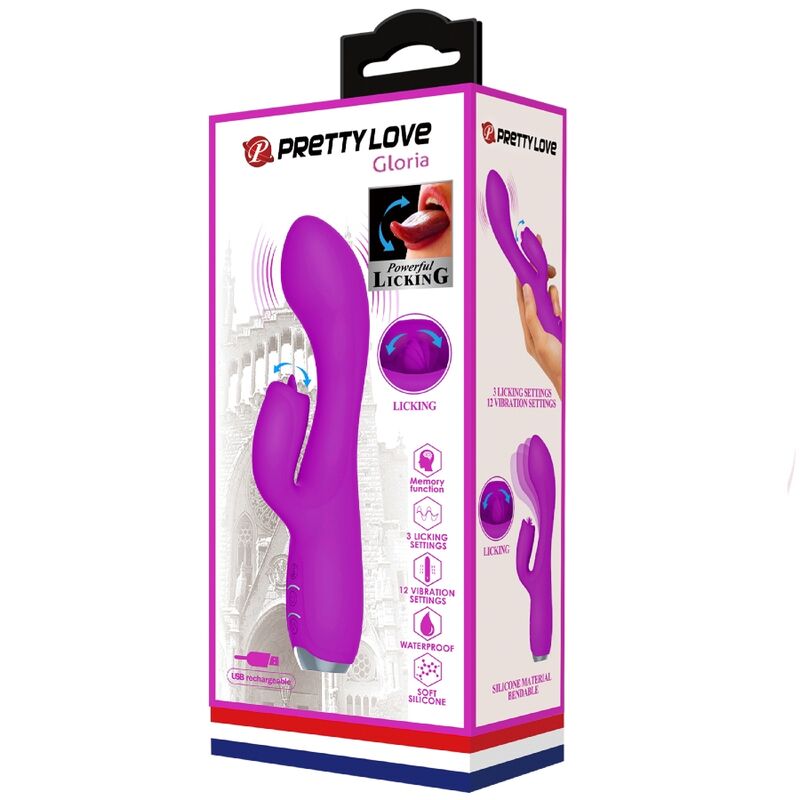 PRETTY LOVE - WIEDERAUFLADBARER RABBIT-VIBRATOR GLORIA WASSERDICHT VIOLETT