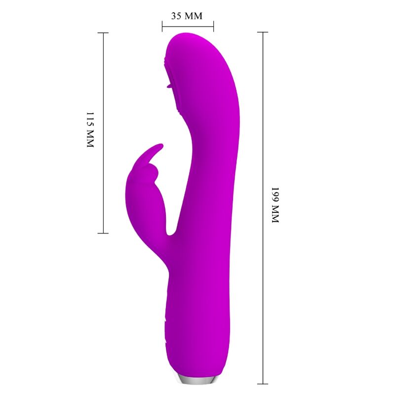 PRETTY LOVE - WIEDERAUFLADBARER VIBRATOR RACHEL MIT SAUGNAPF VIOLETT