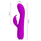 PRETTY LOVE - WIEDERAUFLADBARER VIBRATOR RACHEL MIT SAUGNAPF VIOLETT