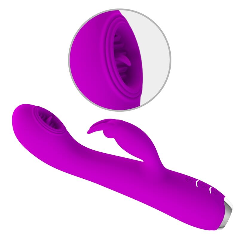 PRETTY LOVE - WIEDERAUFLADBARER VIBRATOR RACHEL MIT SAUGNAPF VIOLETT