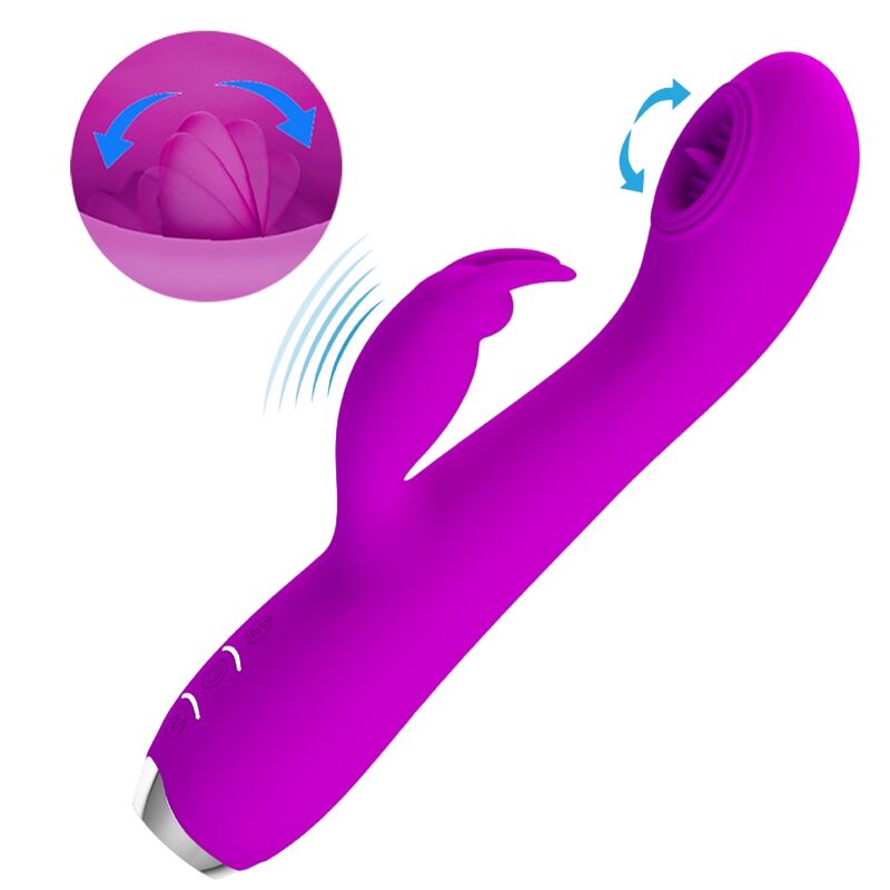 PRETTY LOVE - WIEDERAUFLADBARER VIBRATOR RACHEL MIT SAUGNAPF VIOLETT