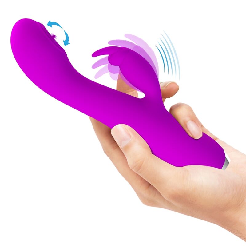 PRETTY LOVE - WIEDERAUFLADBARER VIBRATOR RACHEL MIT SAUGNAPF VIOLETT