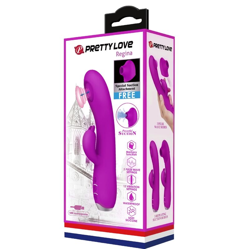 PRETTY LOVE - RECHARGEBARER VIBRATOR SUCKER REGINA VIOLETT