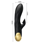 PRETTY LOVE - WIEDERAUFLADBARER LUXUS-VIBRATOR SCHWARZ VERGOLDET
