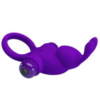 PRETTY LOVE – VIBRATIONSCOCKRING I RABBIT FÜR DEN PENIS VIOLETT