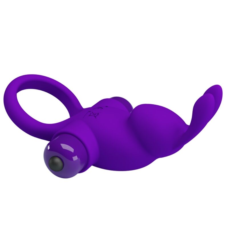 PRETTY LOVE – VIBRATIONSCOCKRING I RABBIT FÜR DEN PENIS VIOLETT