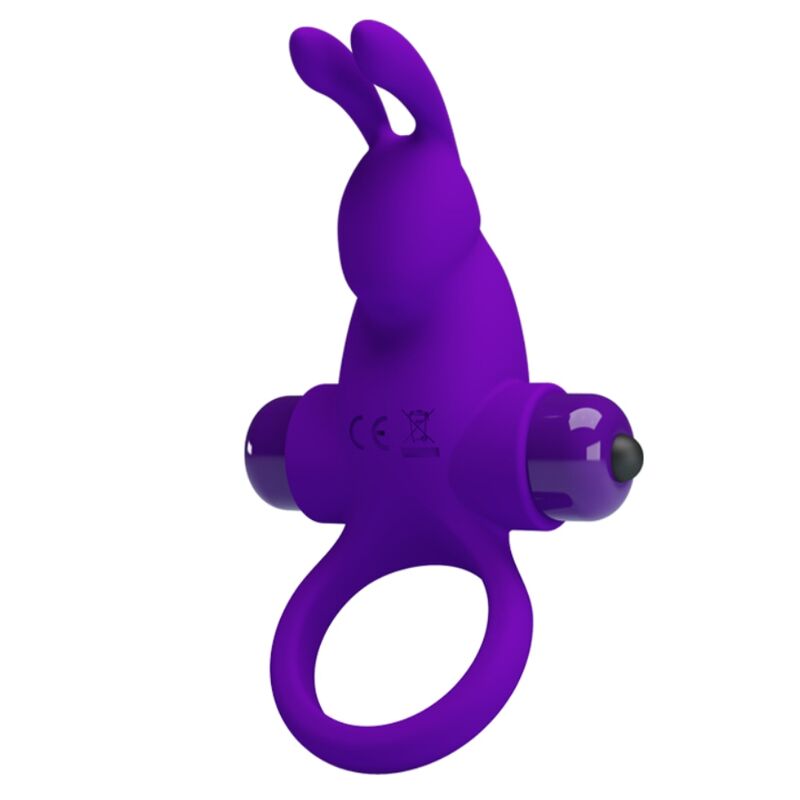 PRETTY LOVE – VIBRATIONSCOCKRING I RABBIT FÜR DEN PENIS VIOLETT