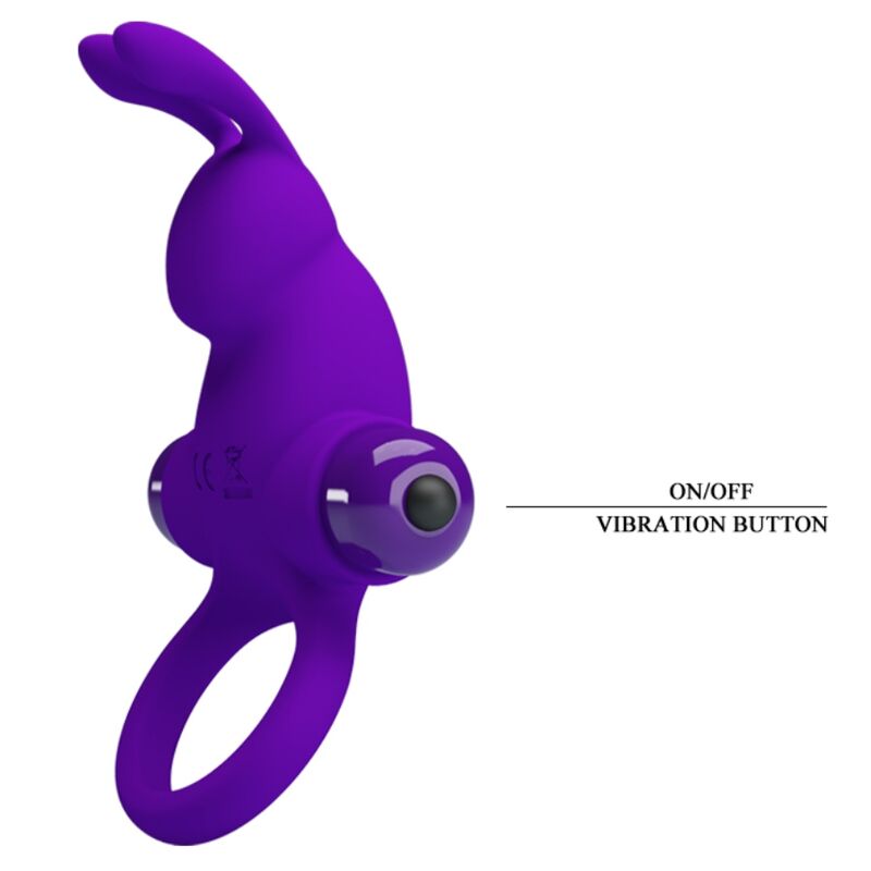 PRETTY LOVE – VIBRATIONSCOCKRING I RABBIT FÜR DEN PENIS VIOLETT