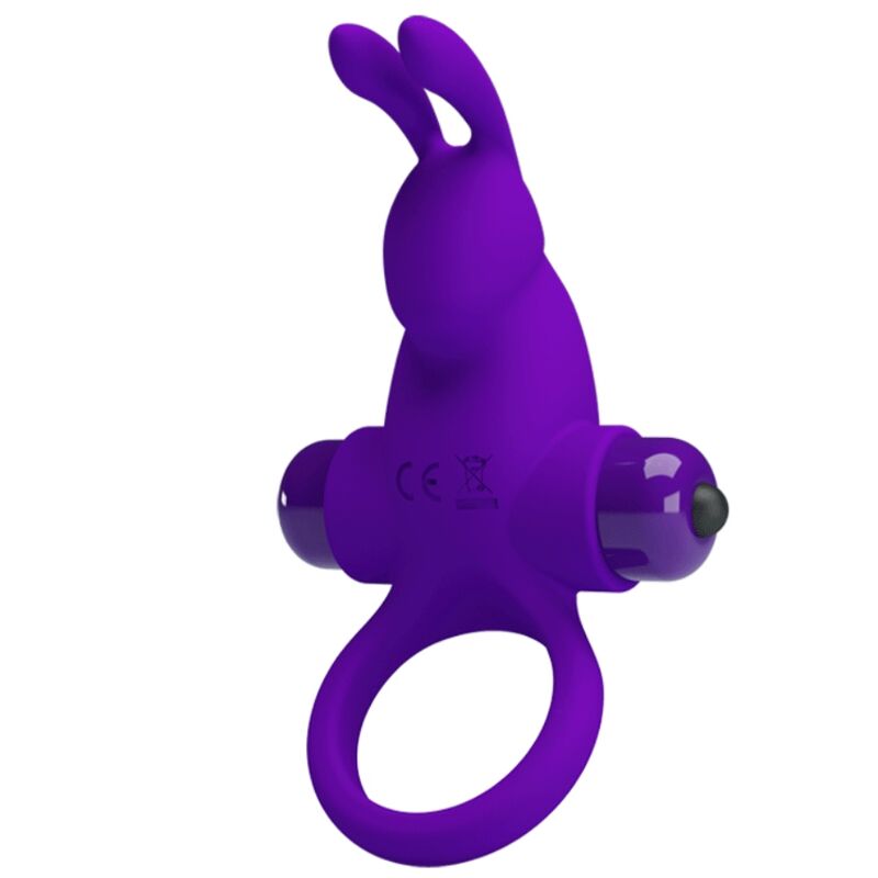 PRETTY LOVE – VIBRATIONSCOCKRING I RABBIT FÜR DEN PENIS VIOLETT