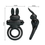 PRETTY LOVE - VIBRATIONS-PENISRING „LAPIN III“ SCHWARZ