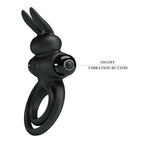 PRETTY LOVE - VIBRATIONS-PENISRING „LAPIN III“ SCHWARZ