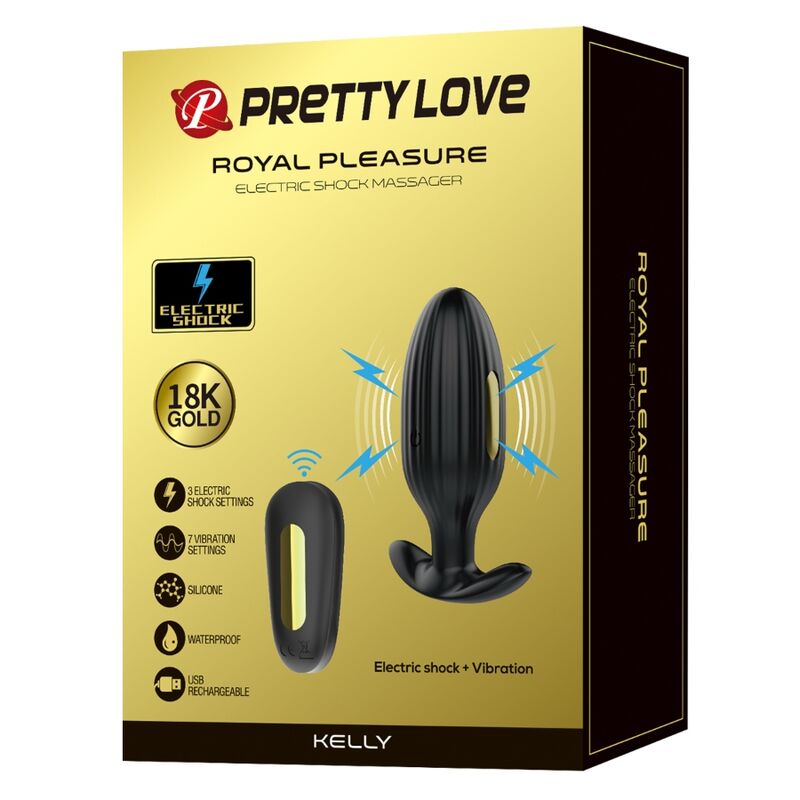 PRETTY LOVE - WIEDERAUFLADBARER ANALVIBRATOR KELLY PLUG SCHWARZ