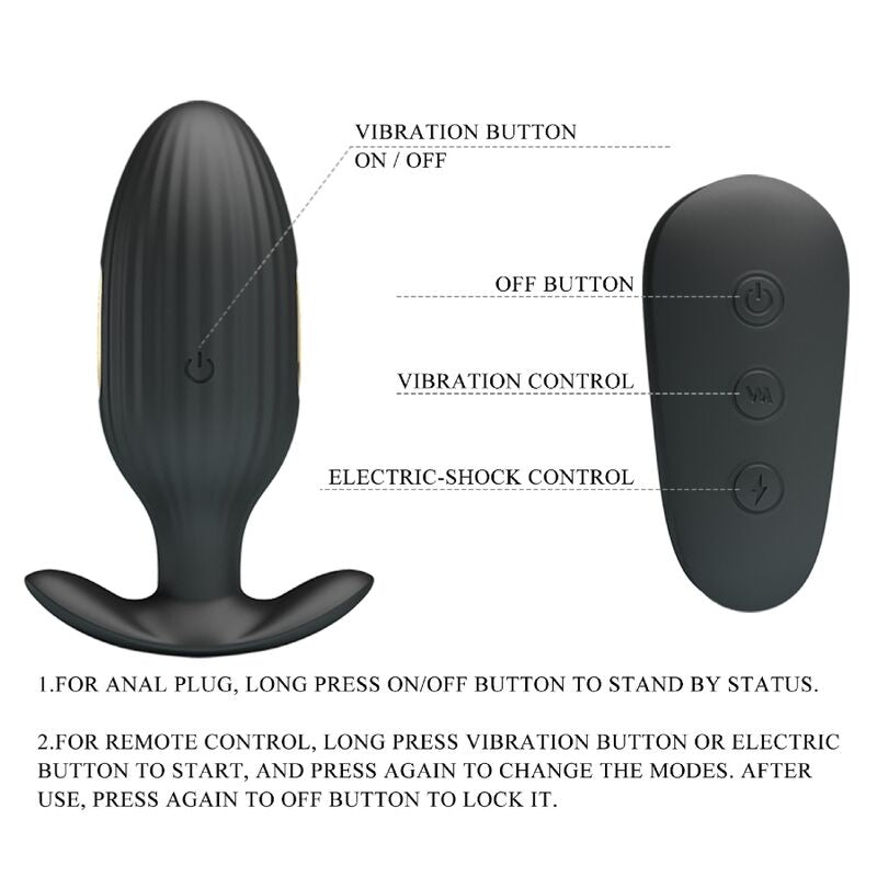 PRETTY LOVE - WIEDERAUFLADBARER ANALVIBRATOR KELLY PLUG SCHWARZ