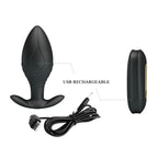 PRETTY LOVE - WIEDERAUFLADBARER VIBRATOR REGINA ANALPLUG SCHWARZ