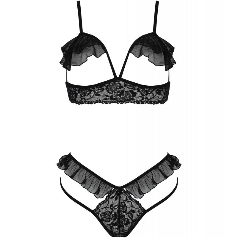 PASSION - ZWEITEILIGES DOLLY-SET SCHWARZ S/M