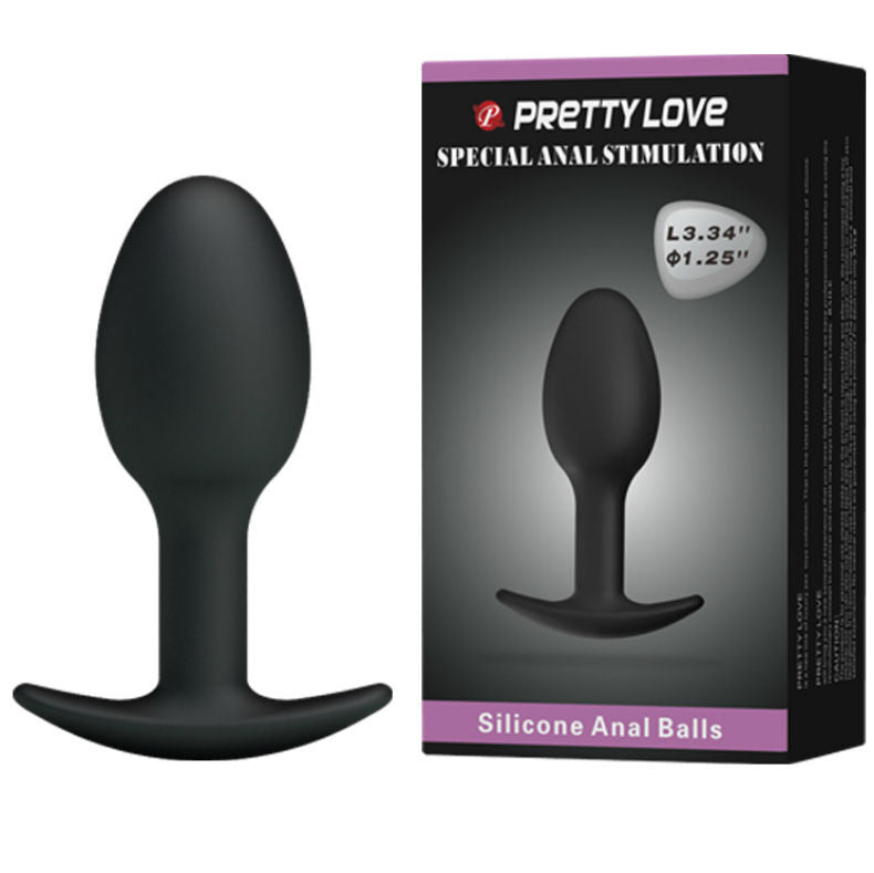 PRETTY LOVE - ANALPLUG AUS SILIKON 6,5 CM SCHWARZ