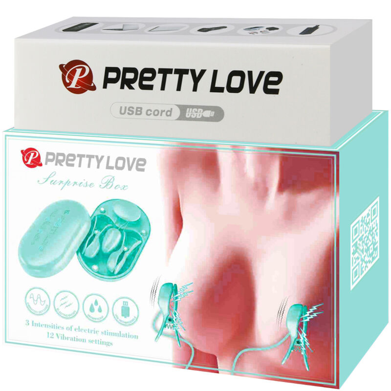 PRETTY LOVE – Überraschungsbox Elektrostimulationsklammer blau