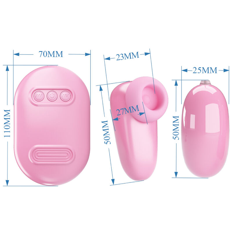 PRETTY LOVE - MAGIC BOX VIBRIERENDE KUGEL & STIMULATOR ROSA