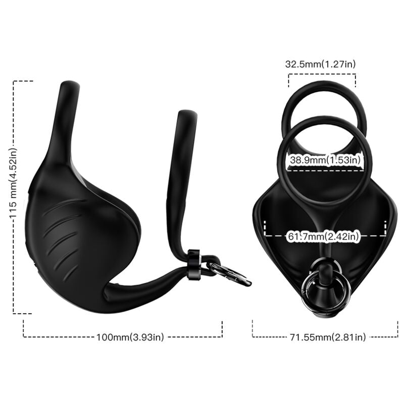 ARMONY - MANTA HODENSACK VIBRATIONS RING FERNBEDIENUNG SCHWARZ