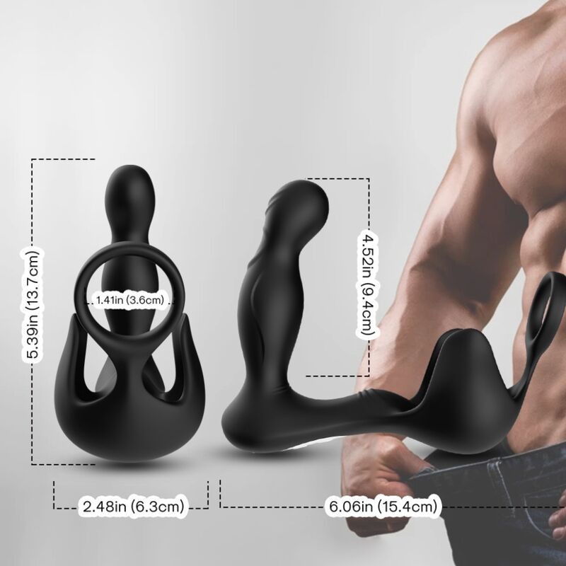 ARMONY - ANALER SURROUND-VIBRATOR & HODENSACKSTIMULATOR & SCHWARZER FERNBEDIENUNGSRING