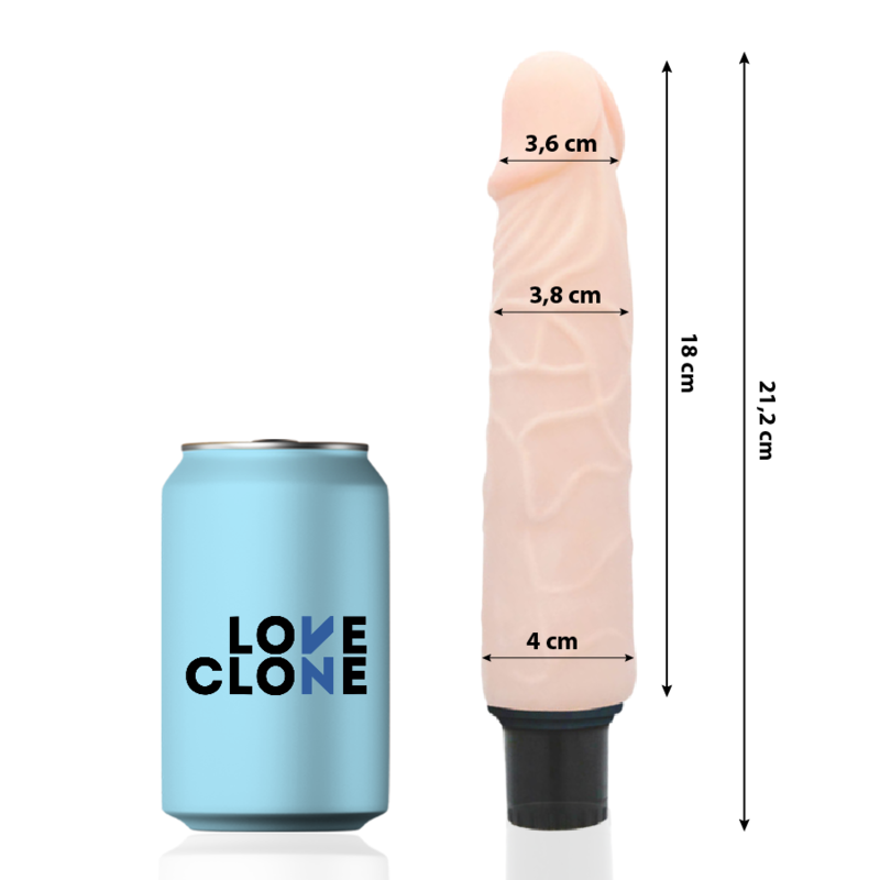 LOVECLONE - SELBSTSCHMIERENDER VIBRATOR FINN 21,2 CM -O- 3,8 CM