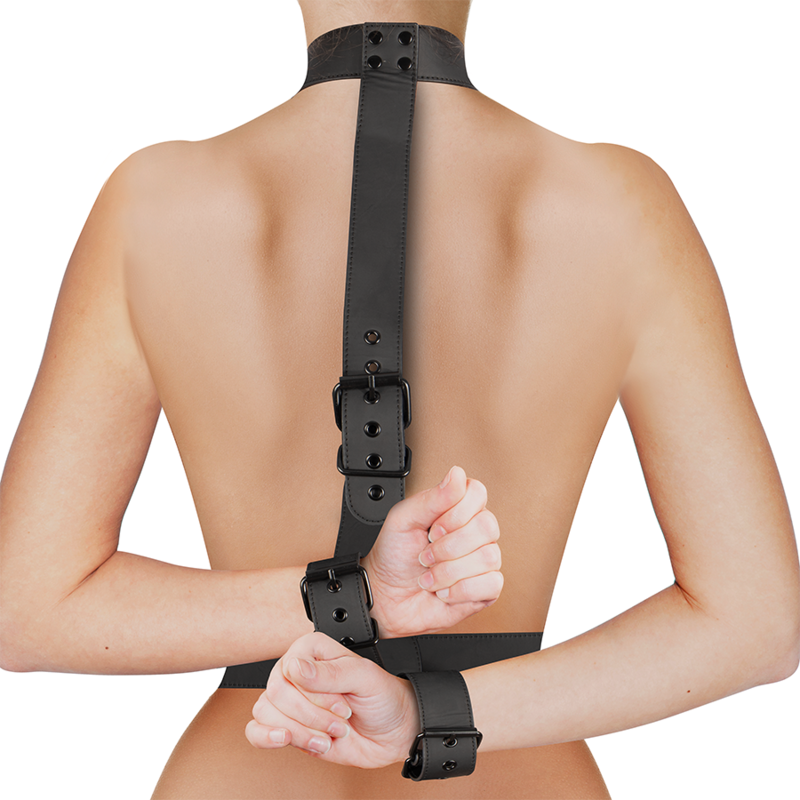 FETISCH SUBMISSIVE BONDAGE - HALSKETTE UND HANDSCHELLEN SET