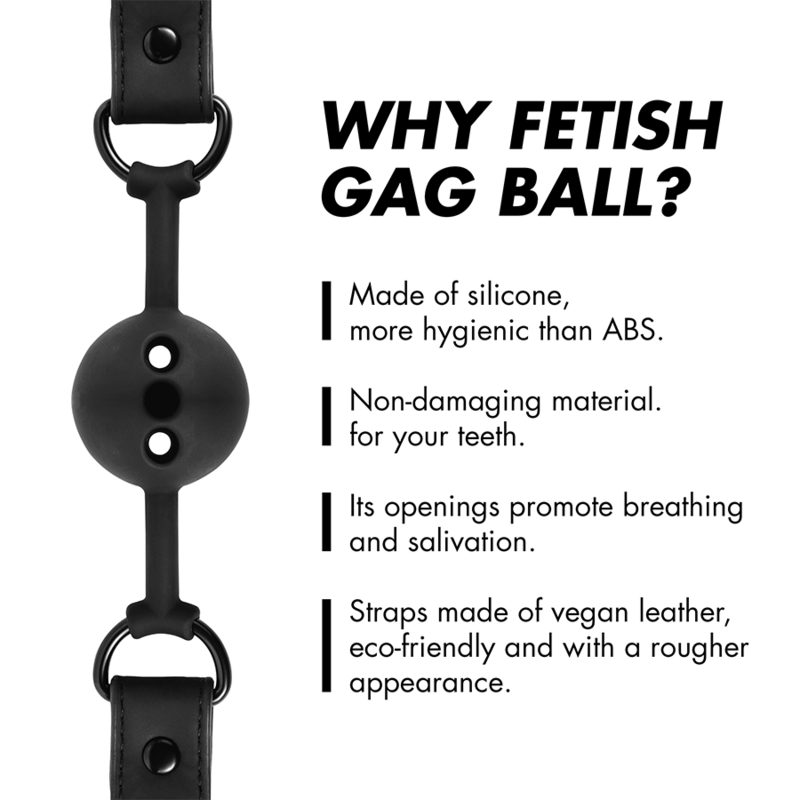 FETISH SUBMISSIVE BONDAGE - ATMUNGSAKTIVER SILIKONKUGELKNEBEL