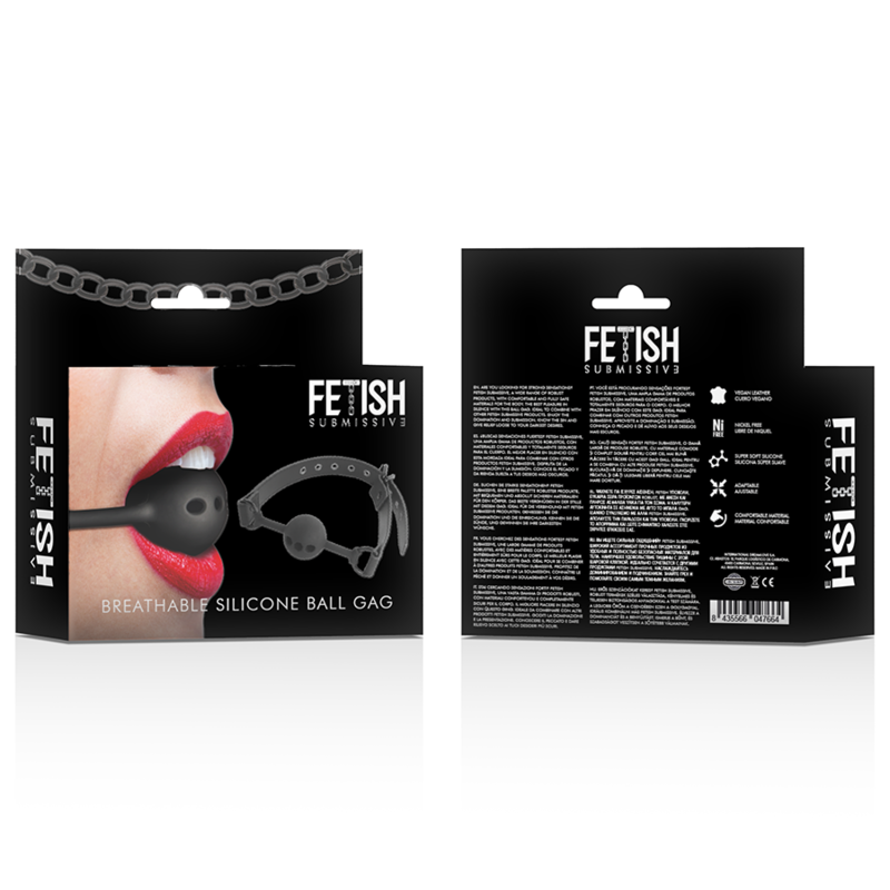 FETISH SUBMISSIVE BONDAGE - ATMUNGSAKTIVER SILIKONKUGELKNEBEL