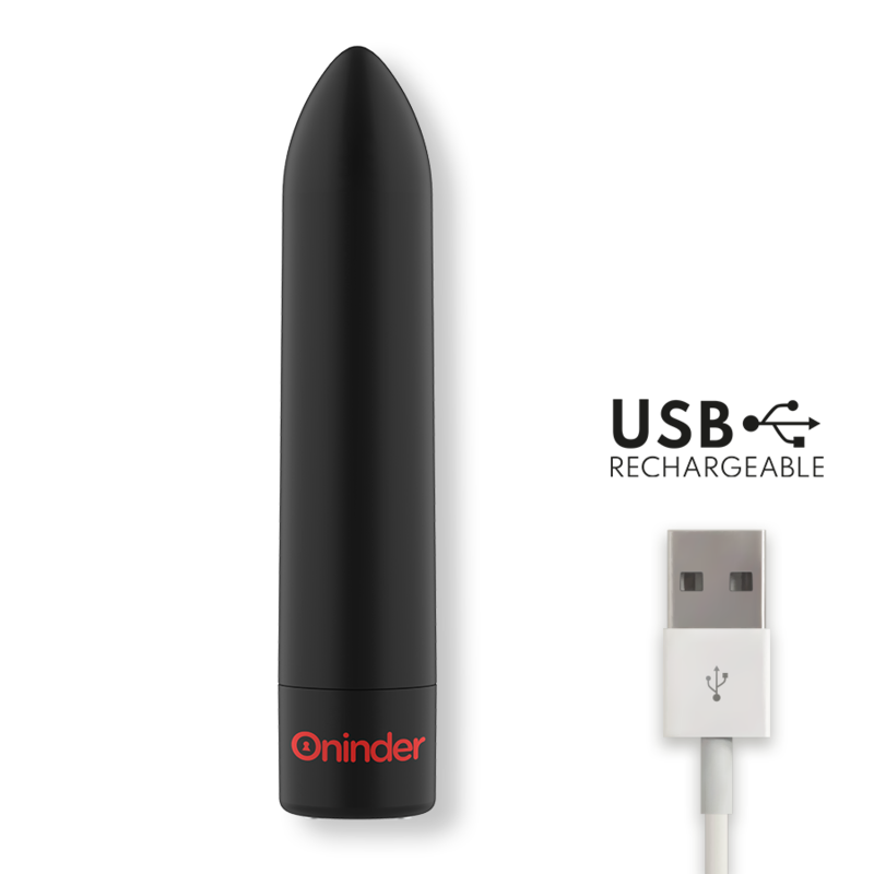 ONINDER - BERLIN KUGELVIBRATOR SCHWARZ 9 MODI 8,5 X 2 CM - KOSTENLOSE APP