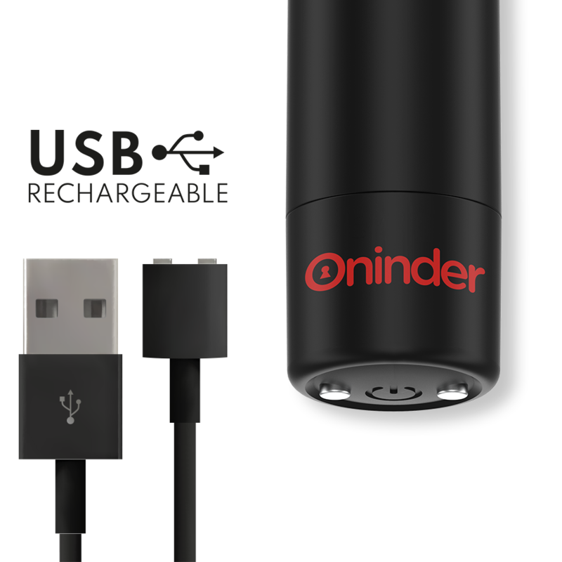 ONINDER - BERLIN KUGELVIBRATOR SCHWARZ 9 MODI 8,5 X 2 CM - KOSTENLOSE APP